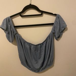 Cropped off the shoulder top